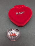 RAW Glass Rose Heart Cone Holder-Avernic Smoke Shop