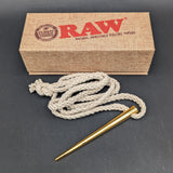RAW® - Gold Poker Stick with Hemp Rope Box Set-Avernic Smoke Shop