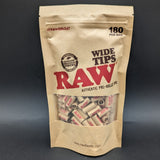 RAW Pre-Rolled Wide Tips - 180pc Bag-Avernic Smoke Shop