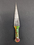 Resin Handle Damascus Steel Dagger Dab Tool 4"-Avernic Smoke Shop