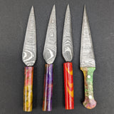 Resin Handle Damascus Steel Dagger Dab Tool 4"-Avernic Smoke Shop