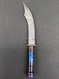 Resin Handle Scimitar Damascus Steel Dab Tool 4.5"-Avernic Smoke Shop