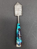Resin Handle Spade Damascus Steel Dab Tool-Avernic Smoke Shop
