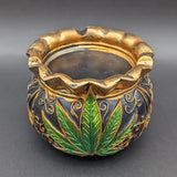 Royal Leaf Cauldron Secret Storage Polyresin Ashtray | 4.5"-Avernic Smoke Shop