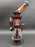 Sheep Glass Heady Worked Dab Rig w/ Galaxy Marbles-Avernic Smoke Shop