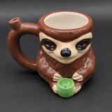 Stoned Sloth Ceramic Pipe Mug - 4.25"-Avernic Smoke Shop