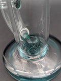 TAG - 8" Teal Bent Neck Super Slit Puck 44x4MM-Avernic Smoke Shop