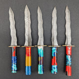 Wavy Sword Damascus Steel Dab Tool 4.25"-Avernic Smoke Shop