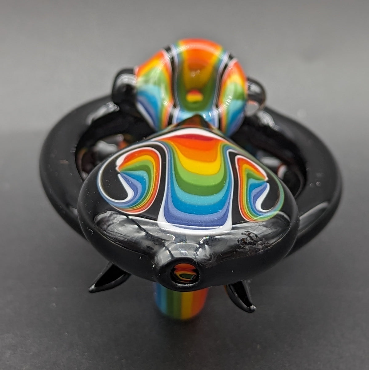 Wig Wag Scarab Glass Hand Pipe 5.5
