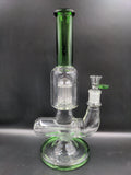 14" 8 Arm Tree Perc and Inline Diffused Water Pipe - Avernic Smoke Shop