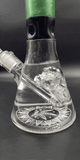 15" Genie 9mm Sandblasted Artwork Glass Water Bong - Avernic Smoke Shop