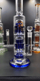 15" Tsunami Button Double 8 Arms Tree Perc - Avernic Smoke Shop