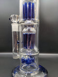 15" Tsunami Button Double 8 Arms Tree Perc - Avernic Smoke Shop