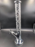 17" Luxury Pattern 7mm Metallic Straight Tube Bong - Avernic Smoke Shop
