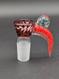 2K Glass 18mm Worked Ash Catcher and Bowl Combo - Avernic Smoke Shop