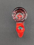 2K Glass 18mm Worked Ash Catcher and Bowl Combo - Avernic Smoke Shop