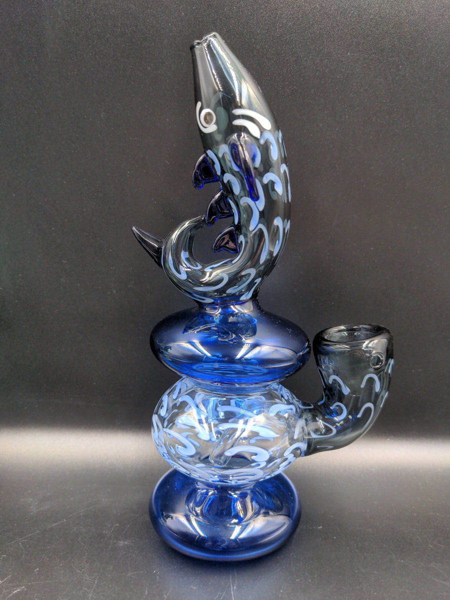 Blue bubbler 魚in. 7