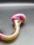 7.5" Fumed Satin Horned Wig Wag Bubbler- by SlynxxGlass - Avernic Smoke Shop