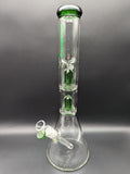 Blueberry-15 inch Double Tree Perc Beaker - Avernic Smoke Shop