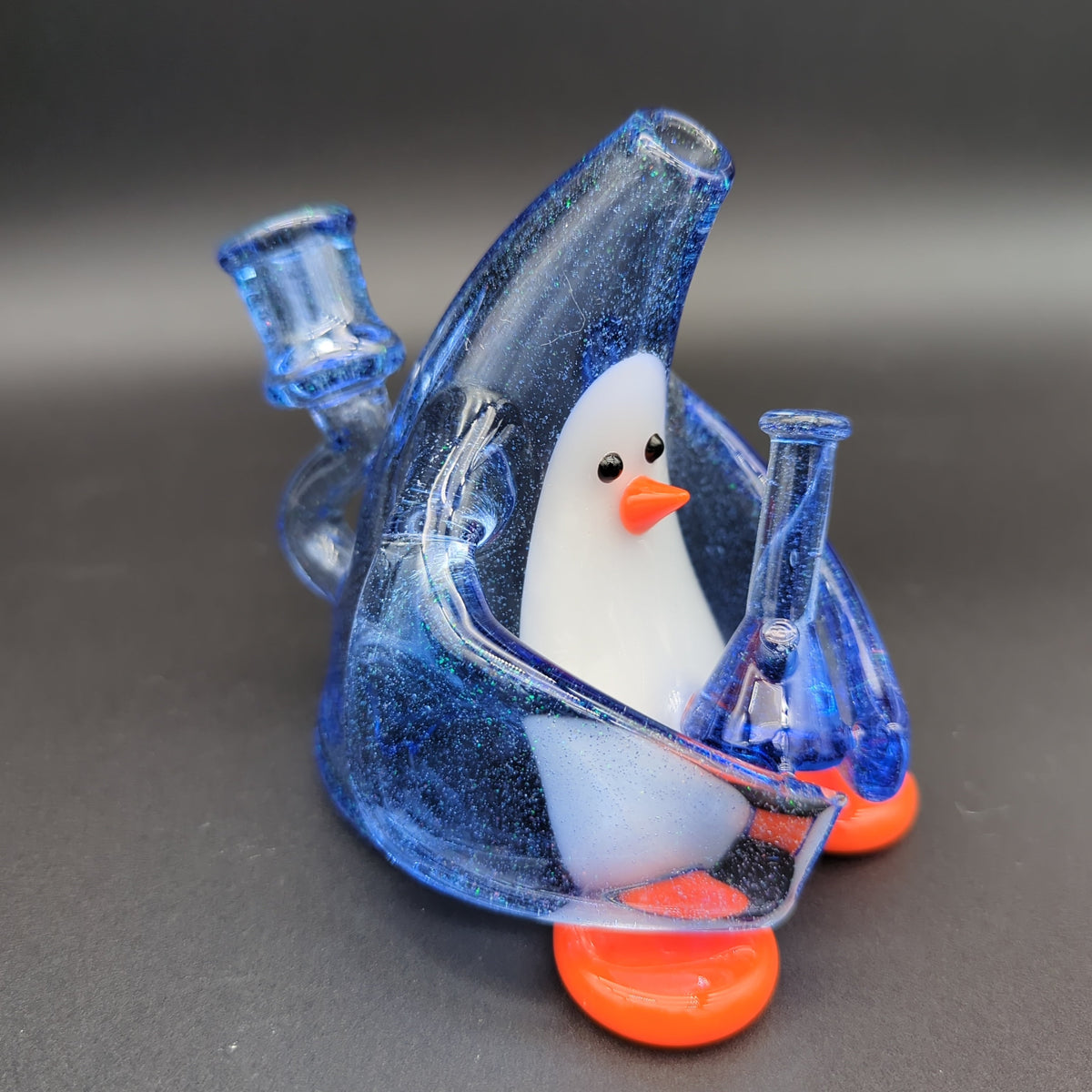 Chaka Glass Crushed Opal Penguin Dab Rig – Avernic Smoke Shop