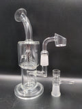 Clear GoG Water Pipe with Double Percs 7.5" - Avernic Smoke Shop