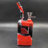 Game Box Silicone/Glass Water Pipe | 7.5" | 14mm - Avernic Smoke Shop