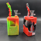 Game Box Silicone/Glass Water Pipe | 7.5" | 14mm - Avernic Smoke Shop