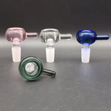 Glass Herb Slide w/ Thick Handle and Screen 14mm Male - Avernic Smoke Shop