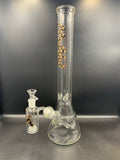 MAV 18" x 9mm Golden Palms Beaker Bong + Ash Catcher Combo - Avernic Smoke Shop