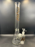 MAV 18" x 9mm Golden Palms Beaker Bong + Ash Catcher Combo - Avernic Smoke Shop