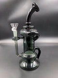 MAV Glass Big Bear Recycler - Black + Smoked Black - Avernic Smoke Shop