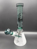 Milky Way Glass "Ancient Ruins" 11" Beaker - Teal - Avernic Smoke Shop