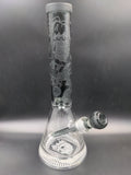 Milky Way Glass "Smoked Skull Emperor" 15" Beaker - Avernic Smoke Shop