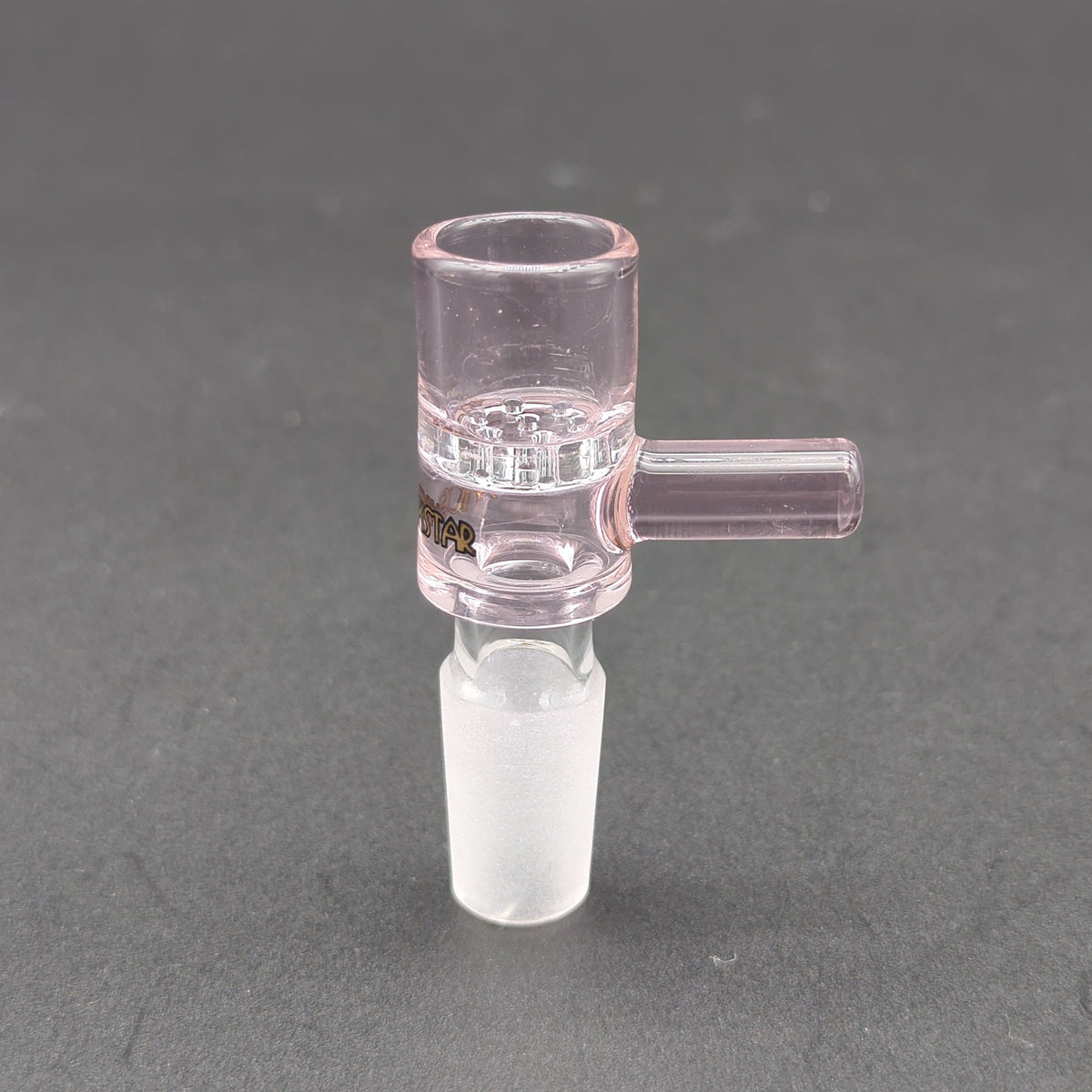 14mm Pink Glass Snowflake Screen Bowl For Bong – Handmade Borosilicate