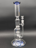 Phoenix Triple Perc Recycler Straight Tube Bong 14" - Avernic Smoke Shop