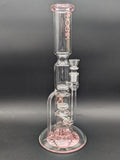 Phoenix Triple Perc Recycler Straight Tube Bong 14" - Avernic Smoke Shop