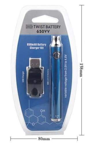 Preheating Variable Vape Pen Battery Twist 650mAh with 510 Thread – Avernic  Smoke Shop