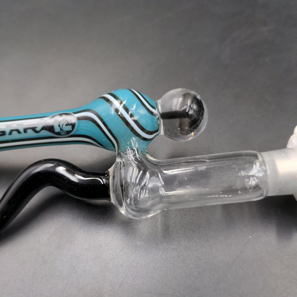 10mm Glass Dab Straw With Stainless Tip & K Clip - High Mountain Imports
