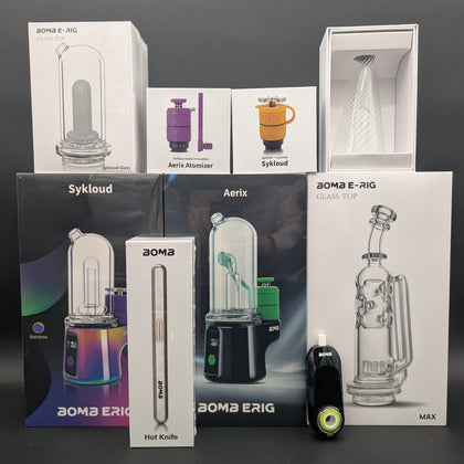 Bomb Erig Vaporizers, Hot Knives, Glass Attachments, Replacement Chambers, Magic Bean