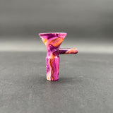 14mm Marbled Design w/ Handle Herb Slide