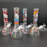 10" Colorful Kitty Graphic Beakers