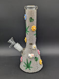 10" Fully Jeweled Kitty Beaker Bong-Avernic Smoke Shop