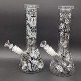 10" Glow in the Dark Designer Beaker Bong-Avernic Smoke Shop