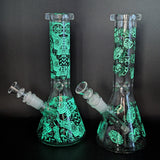 10" Glow in the Dark Designer Beaker Bong-Avernic Smoke Shop