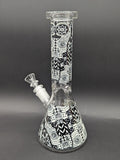 10" Glow in the Dark Designer Beaker Bong-Avernic Smoke Shop