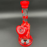 10" Pulsar Victorian Valentine's Day Glow in the Dark Water Pipe | 14mm F - Avernic Smoke Shop