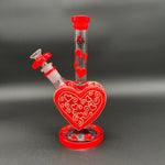 10" Pulsar Victorian Valentine's Day Glow in the Dark Water Pipe | 14mm F - Avernic Smoke Shop