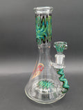 10" Wig Wag Showerhead Beaker Bong-Avernic Smoke Shop