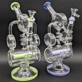 12" Barrel Chamber Coil Recycler Bong