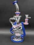 12" Triple Layer Wig Wag Recycler bong